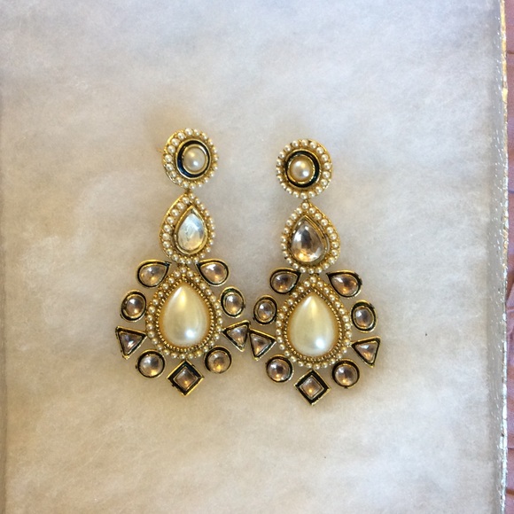 Kundan earrings - Picture 1 of 2